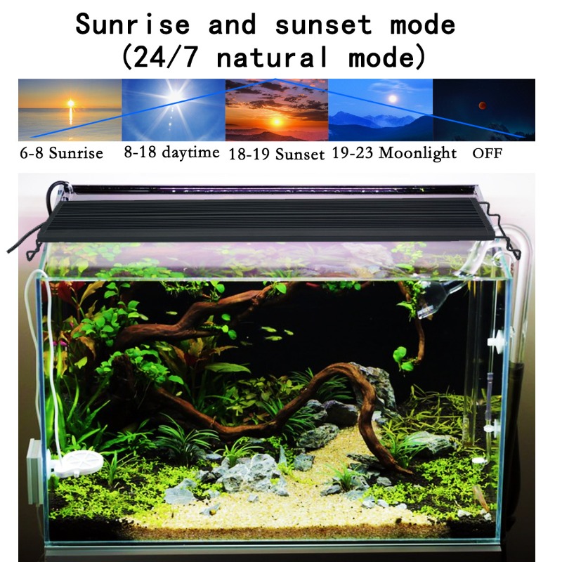LED Fish Tank Light Full Spect - Aquarium Plant Light Spectrum ulasan dan harga